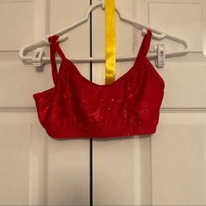 ✨NWOT Red Shiny Bra and Shorts Set✨